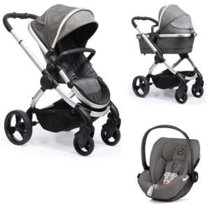 iCandy Peach Satin 3in1 Cybex Travel System-Dark Grey Check