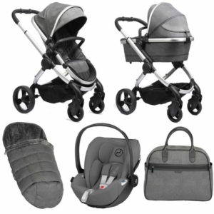 iCandy Peach Satin 6 Piece Bundle-Dark Grey Check