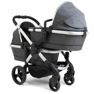 iCandy Peach Twin Pushchair-Satin/Dark Grey Check (New 2020)