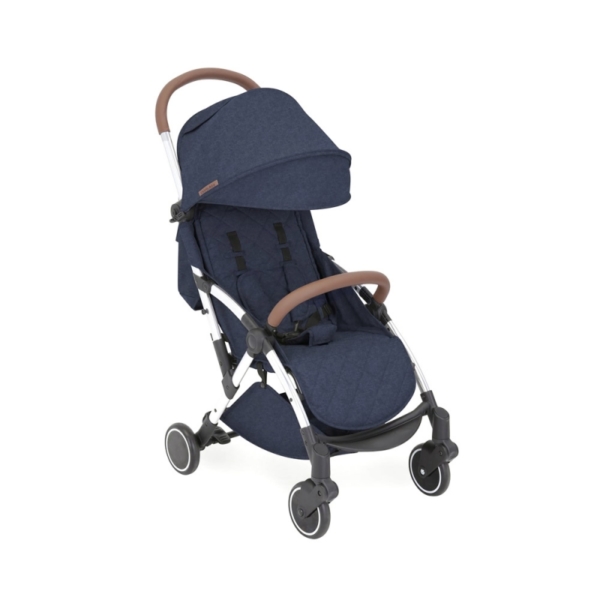Ickle Bubba Globe Silver Chassis Pushchair-Denim Blue