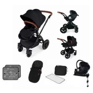 Ickle Bubba Stomp V3 Black Frame I-SIZE Travel System With Mercu