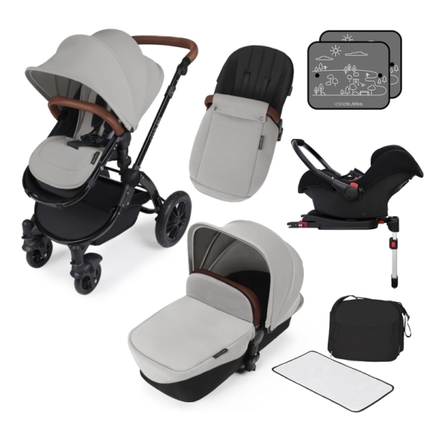 Ickle Bubba Stomp V3 Black Frame Travel System With Galaxy Carse