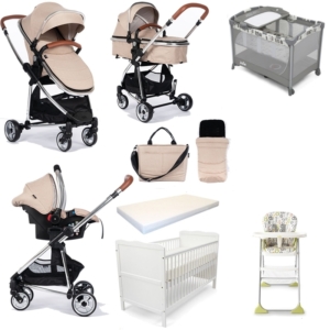 Joie/Babyco 9 Piece Bundle-Beige