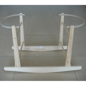 Kiddies Rocking Wooden Moses Basket Stand-Pine