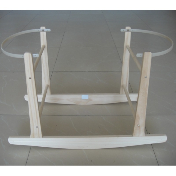Kiddies Rocking Wooden Moses Basket Stand-Pine