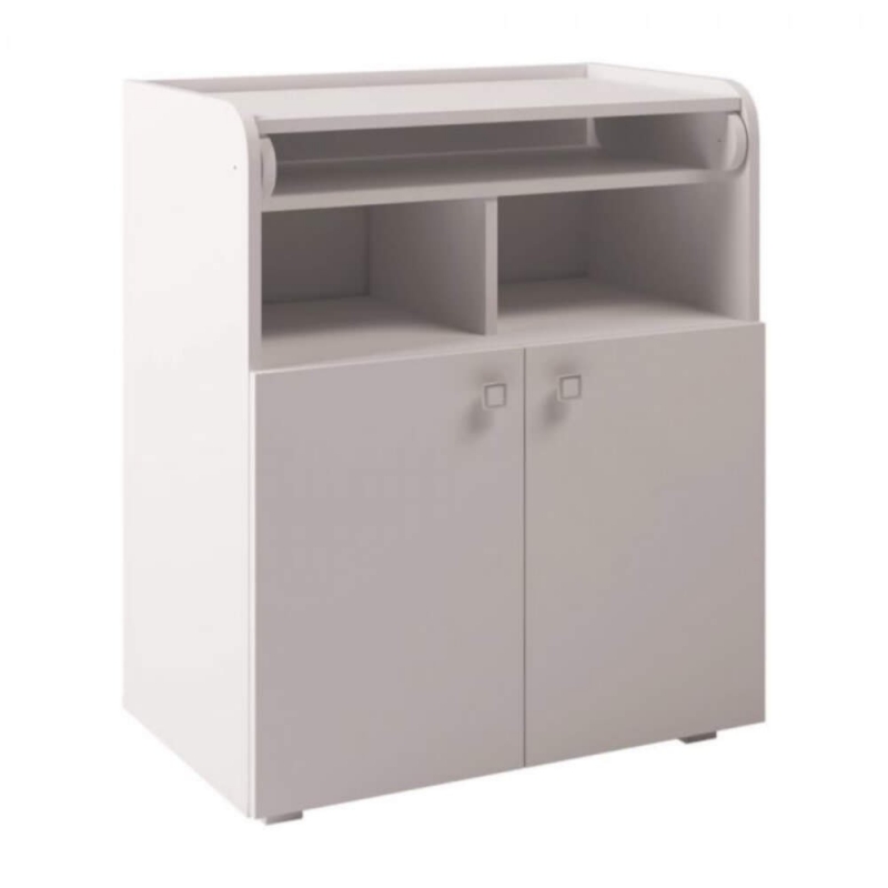 Kidsaw Kudl Kids Changing Board Cupboard with Storage-White