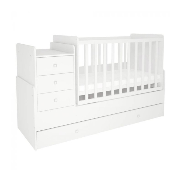 Kidsaw Kudl Simple Collection Cot Bed-White