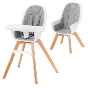 Kinderkraft Tixi 2in1 High Baby Feeding Chair-Grey