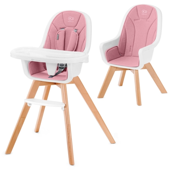 Kinderkraft Tixi 2in1 High Baby Feeding Chair-Pink
