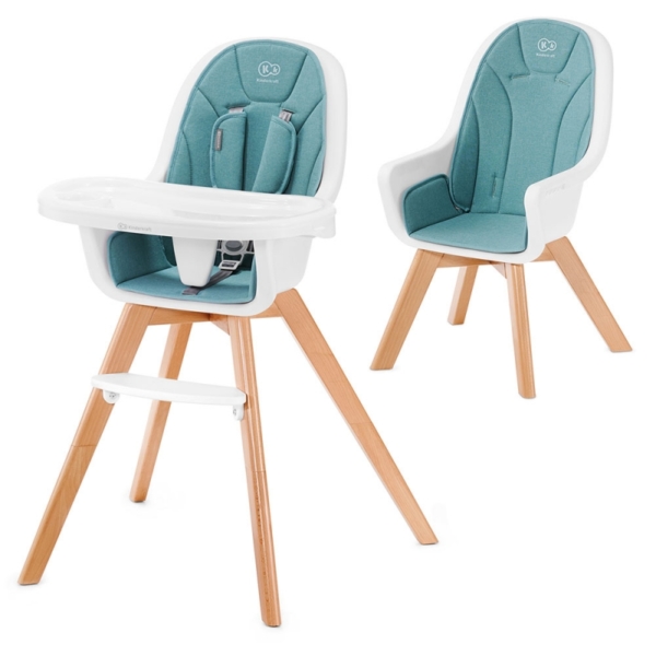 Kinderkraft Tixi 2in1 High Baby Feeding Chair-Turquoise
