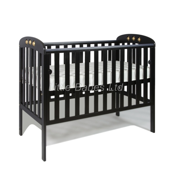 Little Babes Abbi Cot Bed-Black/Gold