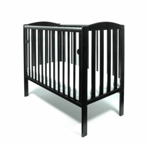 Little Babes Tobie Space Saver DROPSIDE Cot-Black