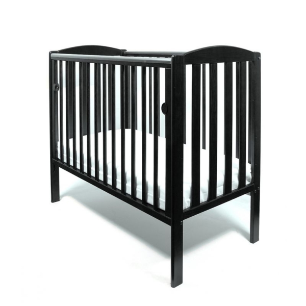 Little Babes Tobie Space Saver DROPSIDE Cot-Black