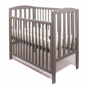 Little Babes Tobie Space Saver DROPSIDE Cot-Grey