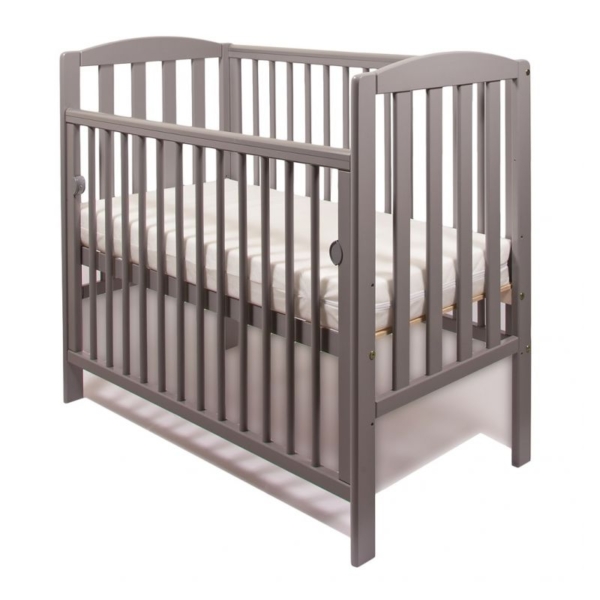 Little Babes Tobie Space Saver DROPSIDE Cot-Grey