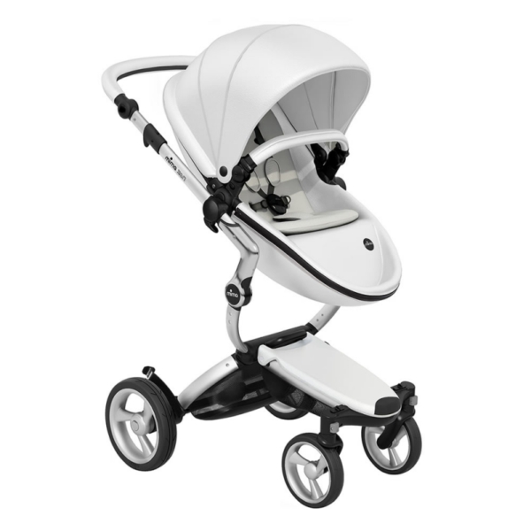 Mima Xari Single Pushchair with Aluminium Chassis-Snow White/Sto