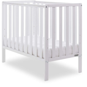 Obaby Bantam Space Saver Cot + Foam Mattress-White