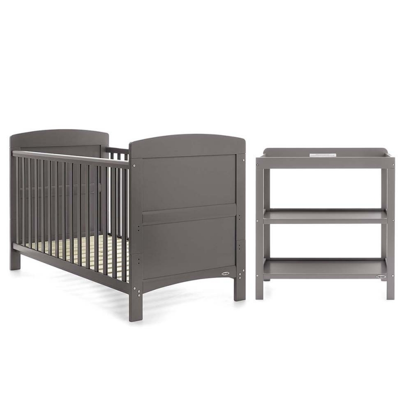 Obaby Grace 2 Piece Furniture Set-Taupe Grey