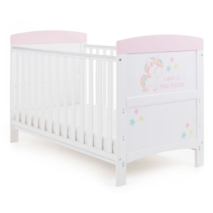 OBaby Grace Inspire Cot Bed-Unicorn