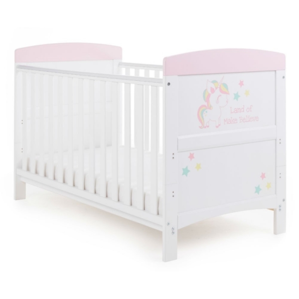 OBaby Grace Inspire Cot Bed-Unicorn