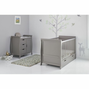 Obaby Stamford Classic Sleigh 2 Piece Furniture Roomset-Taupe Gr