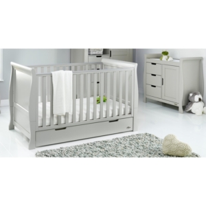 Obaby Stamford Classic Sleigh 2 Piece Furniture Roomset-Warm Gre