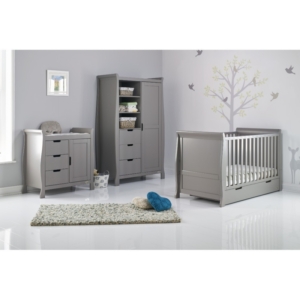 Obaby Stamford Classic Sleigh 3 Piece Furniture Roomset-Taupe Gr