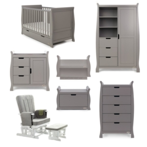 Obaby Stamford Classic Sleigh 7 Piece Furniture Roomset-Taupe Gr