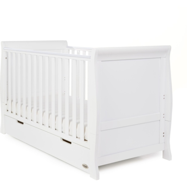 Obaby Stamford Classic Sleigh Cot Bed Including Underbed Drawer-