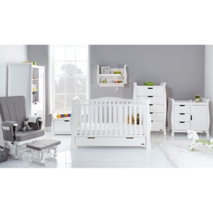 Obaby Stamford Luxe Sleigh 7 Piece Furniture Room Set-Warm Grey