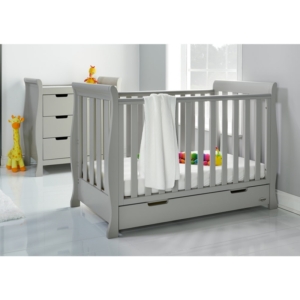 Obaby Stamford Mini Sleigh 2 Piece Furniture Roomset-Warm Grey