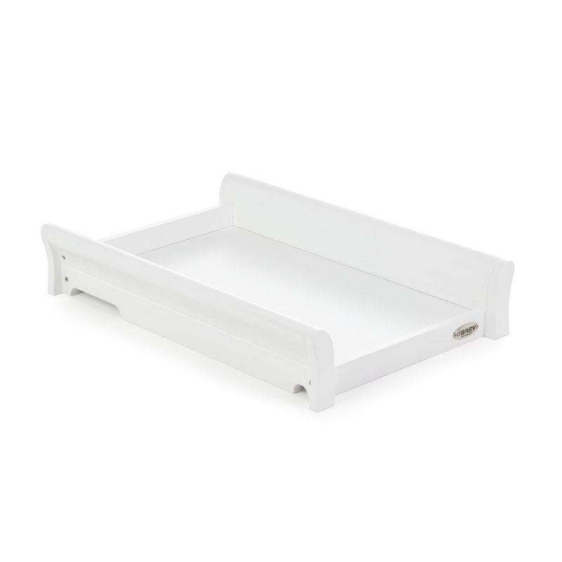 Obaby Stamford Sleigh Cot Top Changer-White (New)