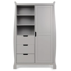 Obaby Stamford Sleigh Double Wardrobe-Warm Grey