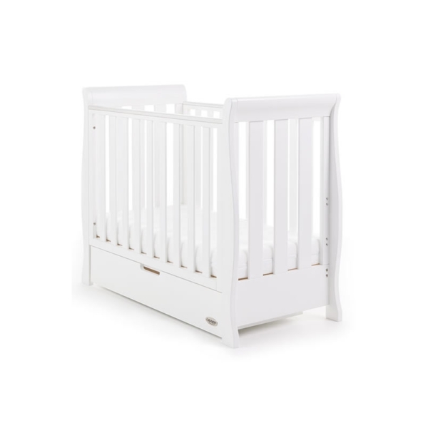 Obaby Stamford Sleigh SPACE SAVER Cot-White