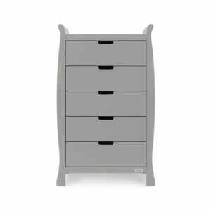 Obaby Stamford Sleigh Tall Chest Of Drawers-Warm Grey
