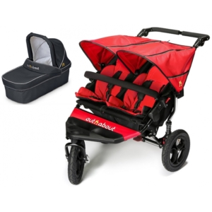Out n About Nipper Double 360 V4 Pram System-Carnival Red (1 Car