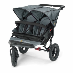 Out n About Nipper Double 360 V4 Stroller-Steel Grey