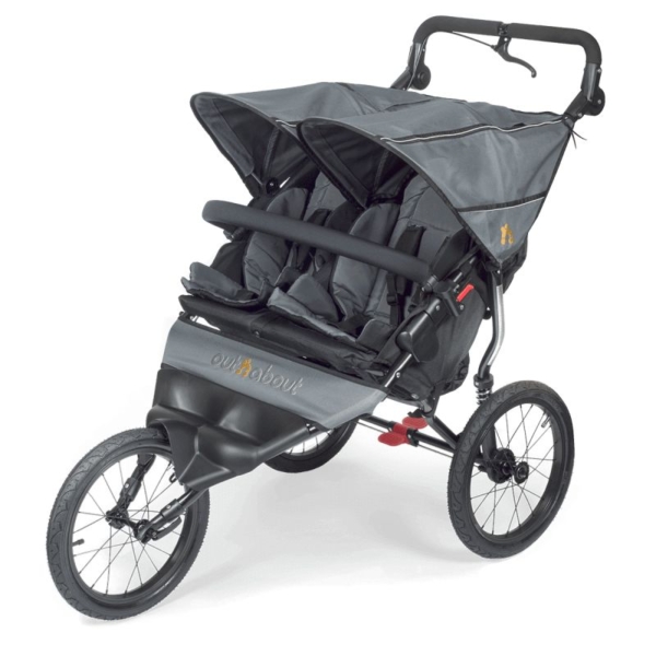 Out n About Nipper DOUBLE SPORT Stroller-Steel Grey