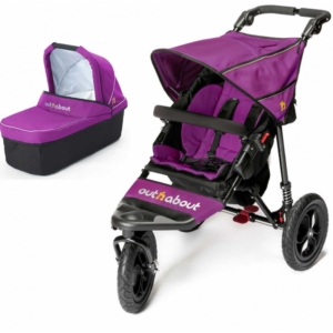 Out n About Nipper Single 360 V4 2in1 Pram System-Purple Punch
