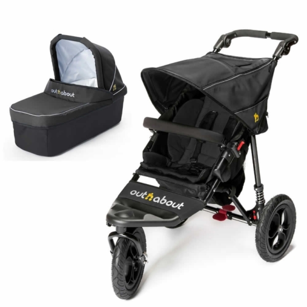 Out n About Nipper Single 360 V4 2in1 Pram System-Raven Black