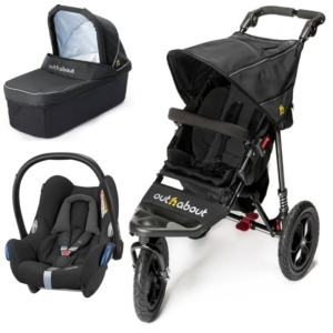 Out n About Nipper Single 360 V4 3in1 Travel System-Black Raven