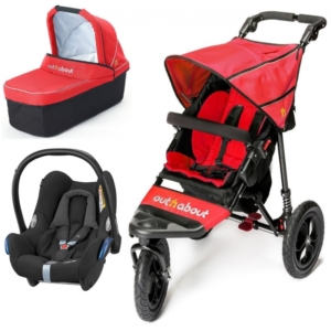 Out n About Nipper Single 360 V4 3in1 Travel System-Carnival Red