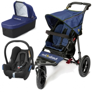 Out n About Nipper Single 360 V4 3in1 Travel System-Royal Navy