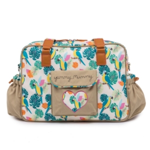 Pink Lining Yummy Mummy Changing Bag-Parrot Cream