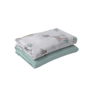 Purflo Muslin Set (Pack of 2)-Gigi Giraffe
