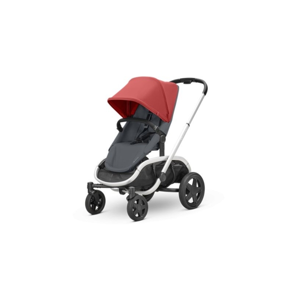 Quinny Hubb Silver Frame XXL Shopping Stroller-Red/Graphite