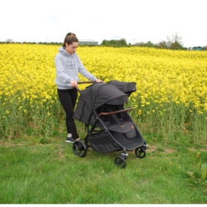 Roma Gemini Double Pram-Black