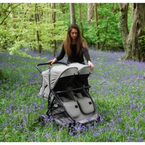 Roma Gemini Double Pram-Grey