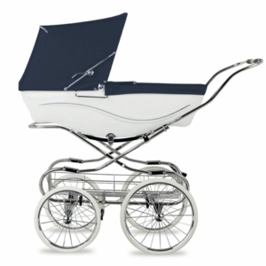 Silver Cross Kensington Pram-White/Navy