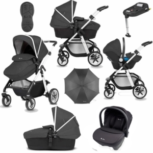 Silver Cross Pioneer 11 Piece Bundle-Onyx + FREE Parvel Sensor!